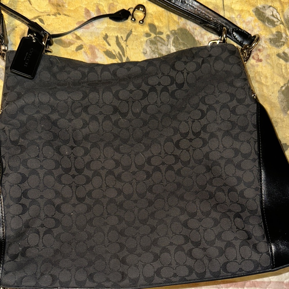 Coach Black and Gray Shoulder Bag